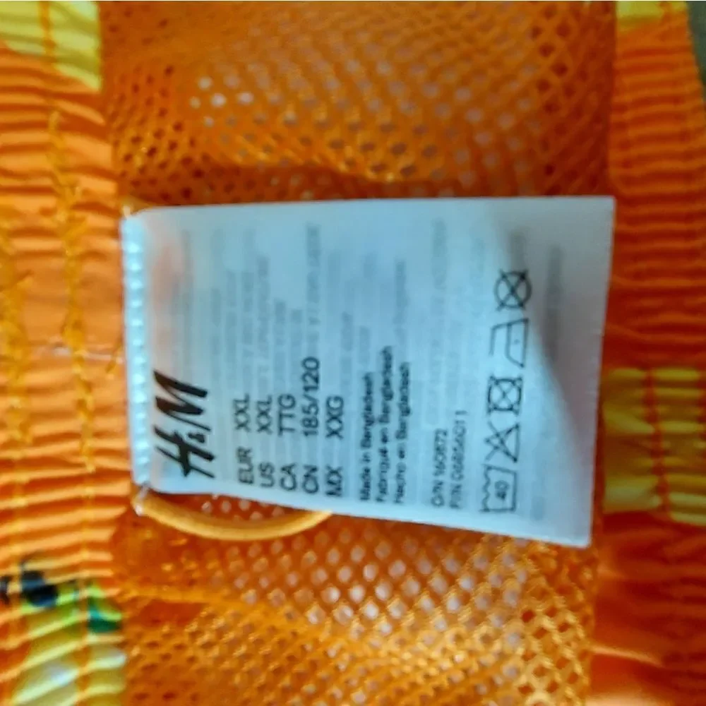 H&M Swim shorts orange in woven fabric 2X